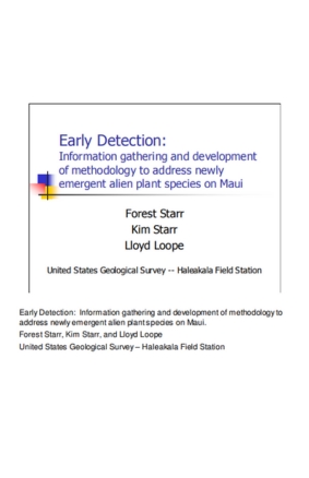 Early Detection Talk Starr Environmental