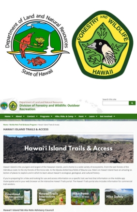 Hawaiʻi Island Trails & Access Division of Forestry and Wildlife Outdoor Recreation