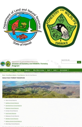 Maui Nui Forest Reserves Division of Forestry and Wildlife Forestry Program