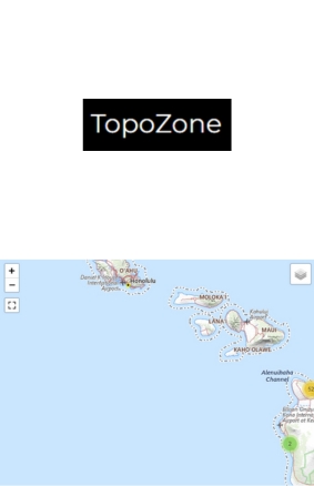 Topo Map of Streams in Big Island County, Hawaiʻi TopoZone